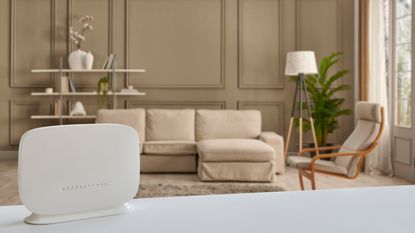 Wifi box in a living room
