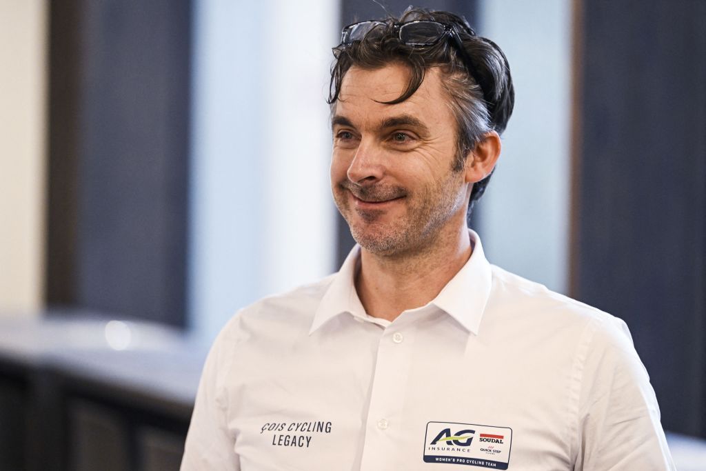 AG Insurance Soudal QuickStep Sports and Technical Manager Servais Knaven pictured during the presentation of the 2023 roster of the AG Insurance Soudal QuickStep womens cycling team Thursday 23 February 2023 in Brussels BELGA PHOTO TOM GOYVAERTS Photo by Tom Goyvaerts BELGA MAG Belga via AFP Photo by TOM GOYVAERTSBELGA MAGAFP via Getty Images