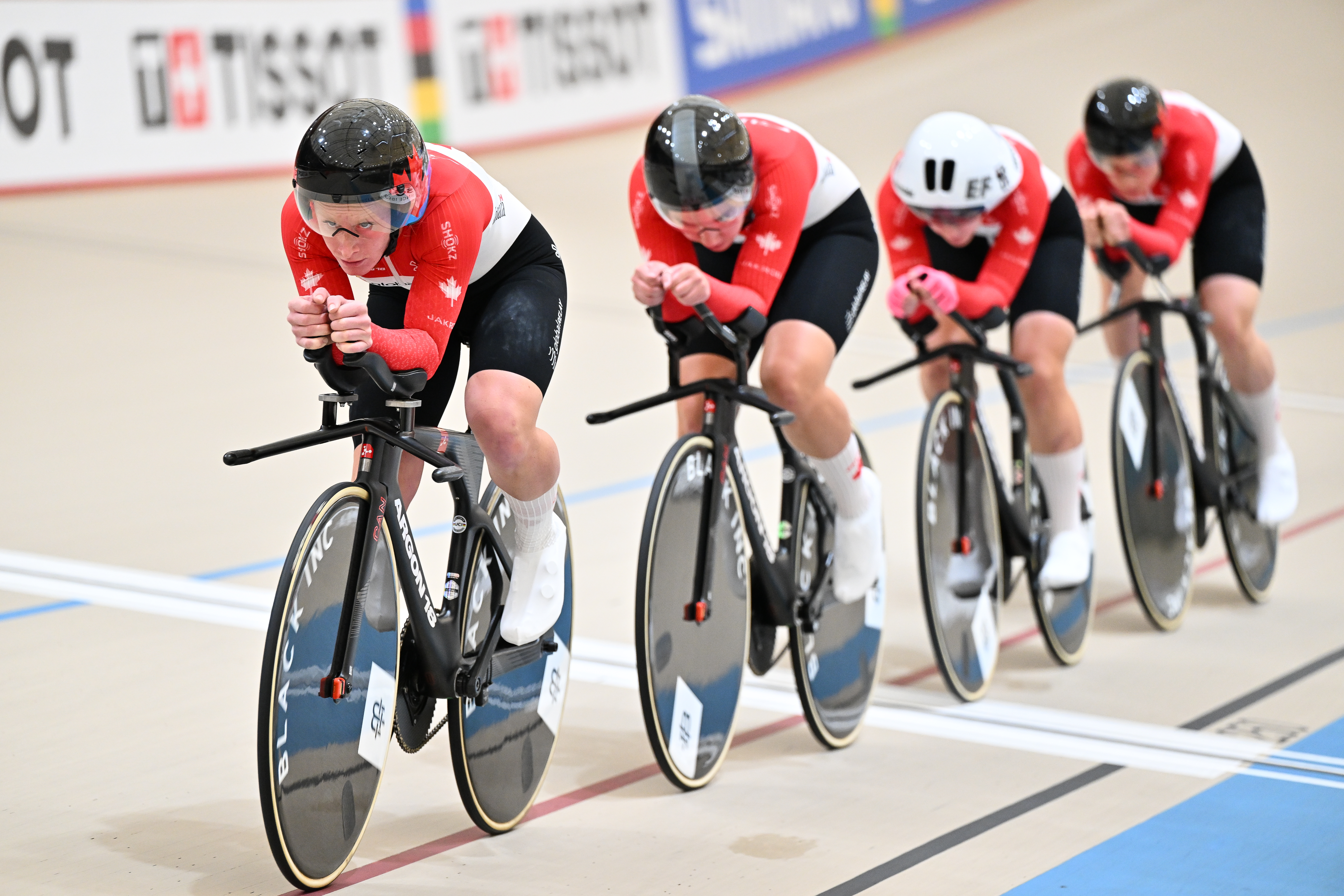 The Canadian women's team pursuit squad