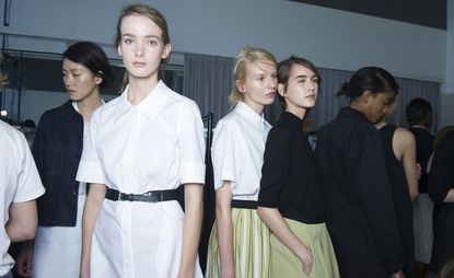 Margaret Howell S/S 2016 fashion show backstage models