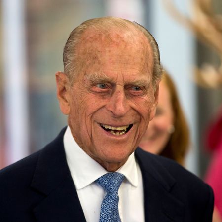 Prince Philip smiling during his visit to Richmond Adult Community College in Richmond on June 8, 2015