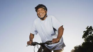 Older man cycling