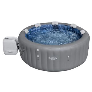 A SaluSpa 7 Person 10 Jet Outdoor Inflatable Hot Tub on a white background