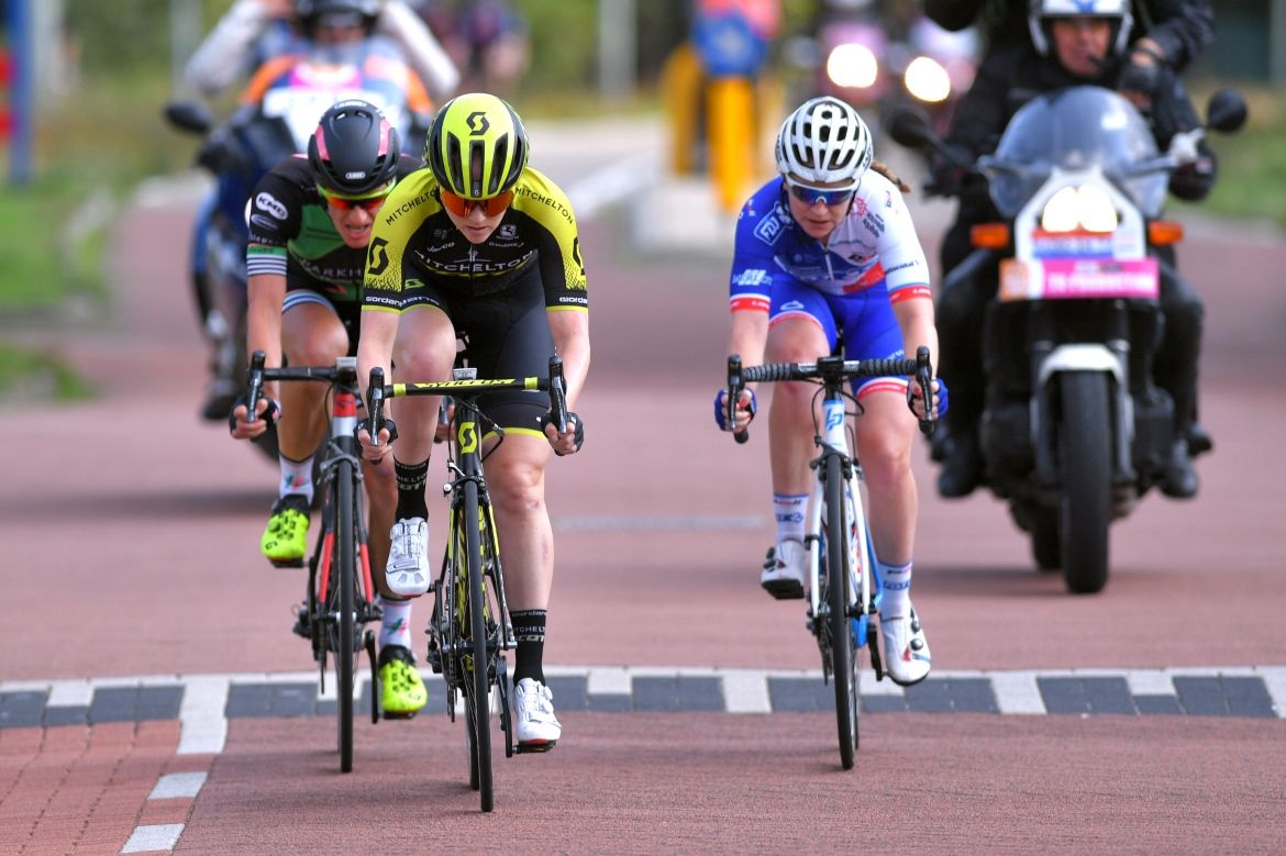 Natalie Van Gogh (Team Parkhotel Valkenburg), Gracie Elvin (Team Mitchelton - Scott), Lauren Kitchen (Team Fdj Nouvelle Aquitaine Futuroscope)