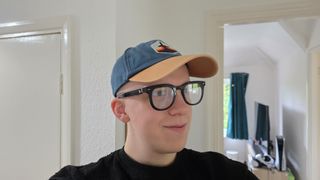 Hamish wearing the Halliday Smart Glasses