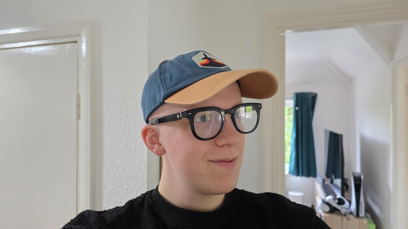 Hamish wearing the Halliday Smart Glasses