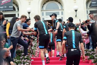 Team Sky before the 2015 Tour of Italy