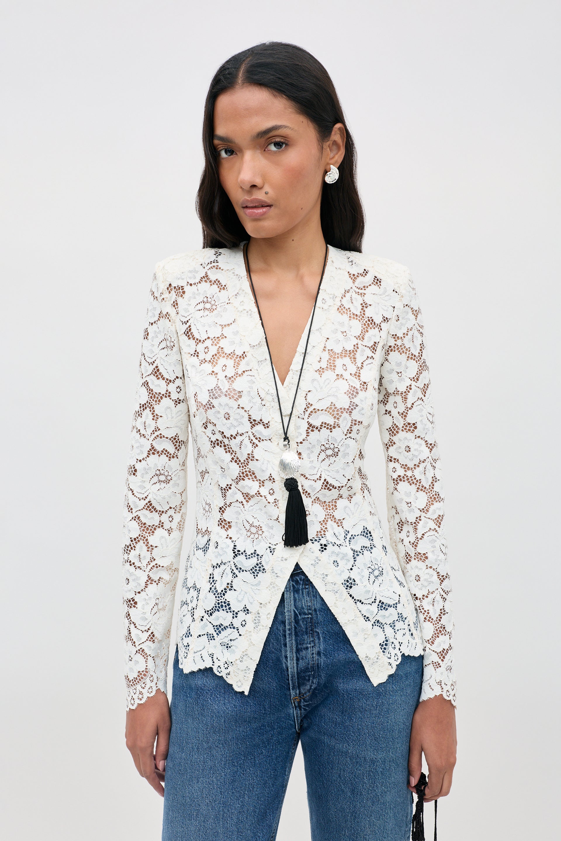 Padma Lace Top in Cream