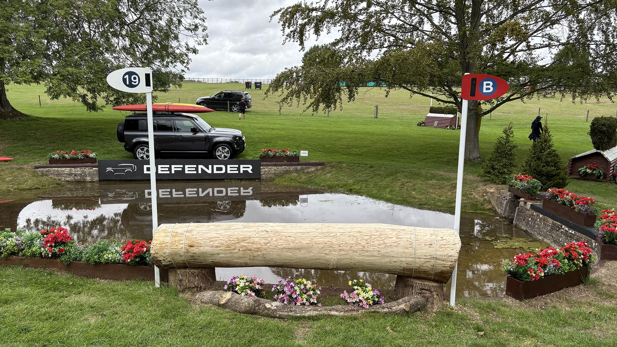 Hanging log into water on the Burghley cross-country course 2026