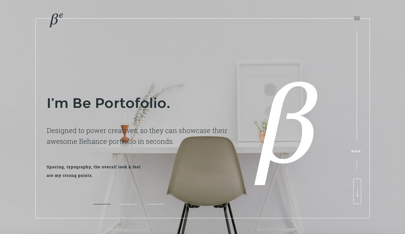 WordPress Portfolio themes: BePortfolio