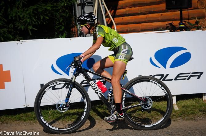 Emily Shields (BMC) riding well after a very bad crash