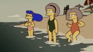 Marge Simpson at different ages, starring in the Simpsons across the decades.