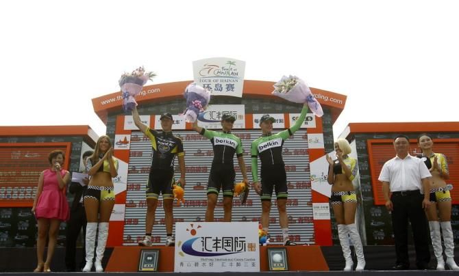 The stage 5 podium looked a lot like the previous four