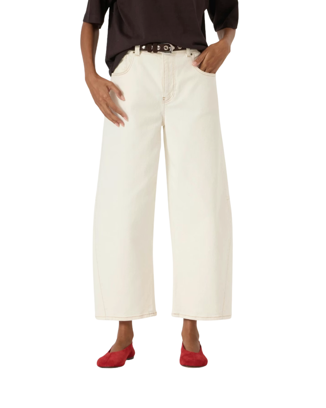 Hush, Cropped Bree Horseshoe Barrel Leg Jeans