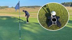 Michael Weston tries a zero torque putter at Formby Golf Club 