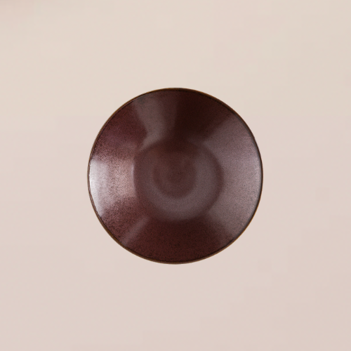 Glazed burgundy plate