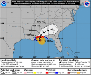 Hurricane Sally is crawling toward land and is expected to bring historic flooding.