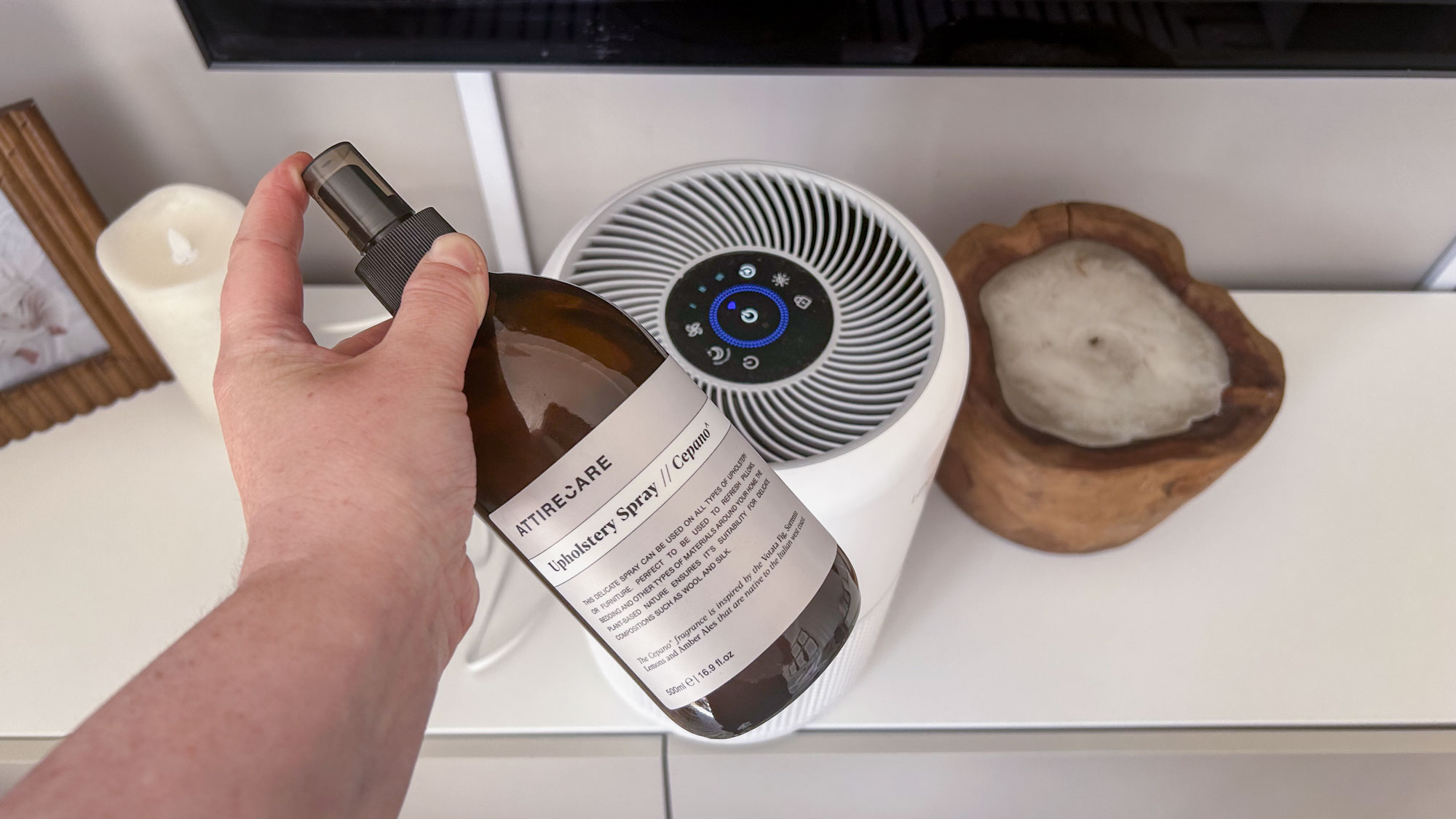 Levoit Core 300S air purifier and spray test