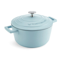 MasterClass Sky Blue Cast Aluminium Casserole Dish, 2.5L | CookServeEnjoy - £48.49