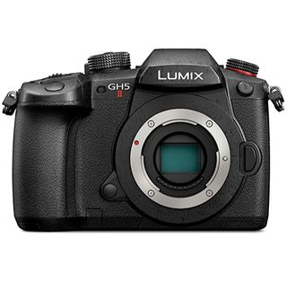 The Panasonic Lumix GH5 II camera on a white background