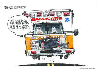 Obama cartoon Obamacare Gruber truth