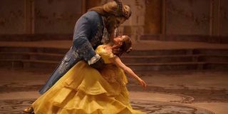 Belle and Beast dancing in Beauty and the Beast