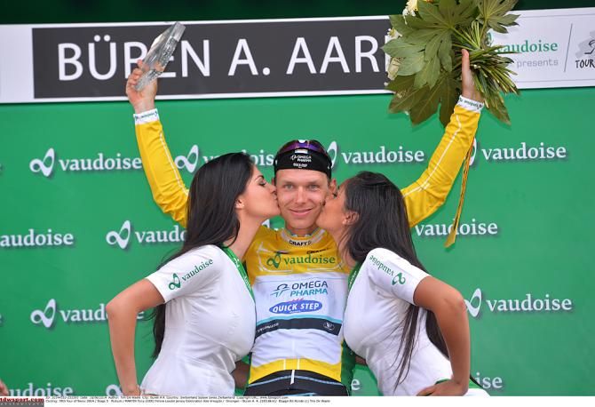 Tony Martin (Omega Pharma-Quickstep) enjoys another day in the race lead