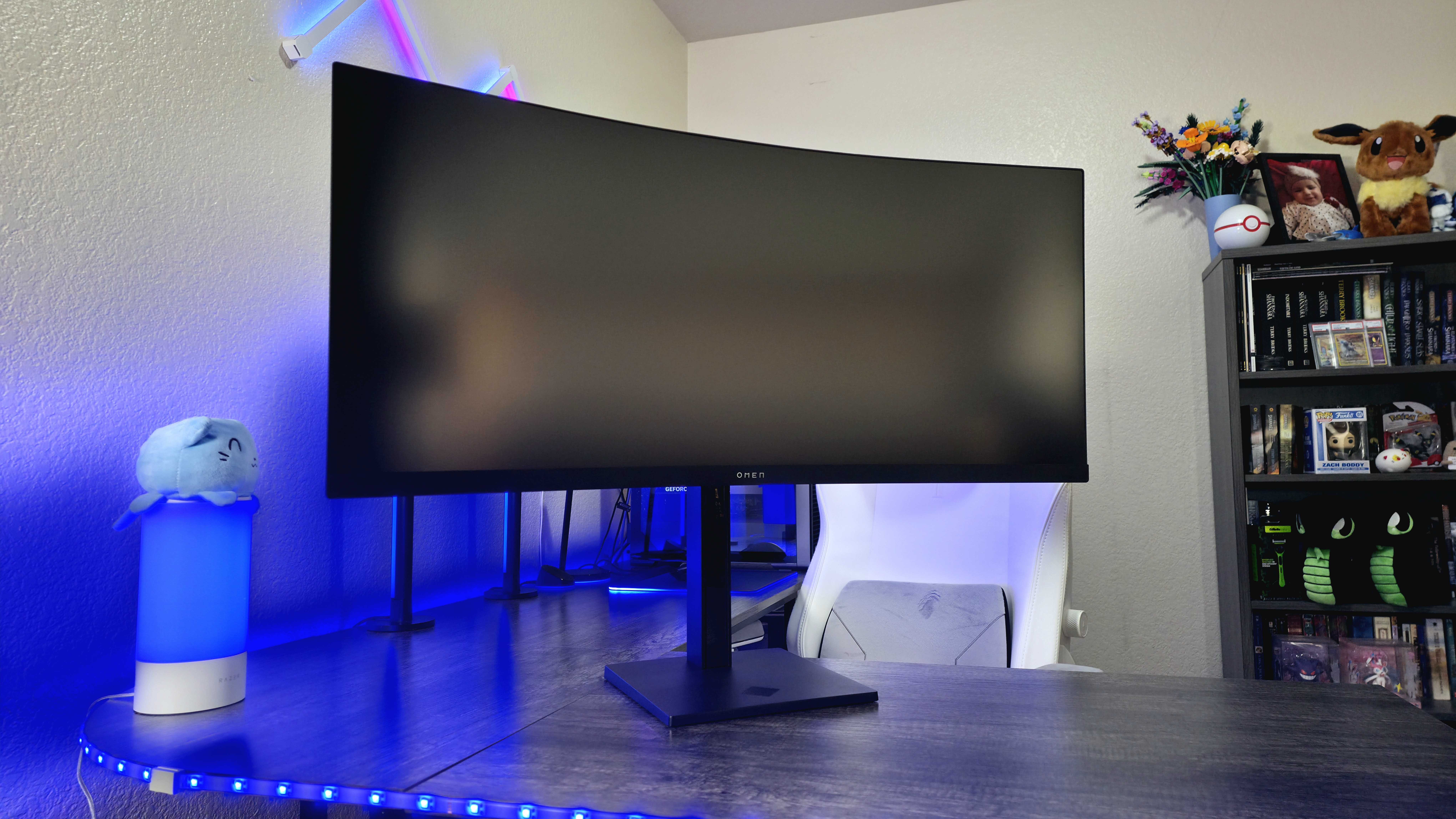 Image of the HP OMEN 34c (G2) ultrawide gaming monitor.