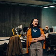 Female entrepreneur in office