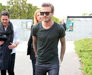 David Beckham at Louis Vuitton