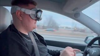 Apple Vision Pro while driving