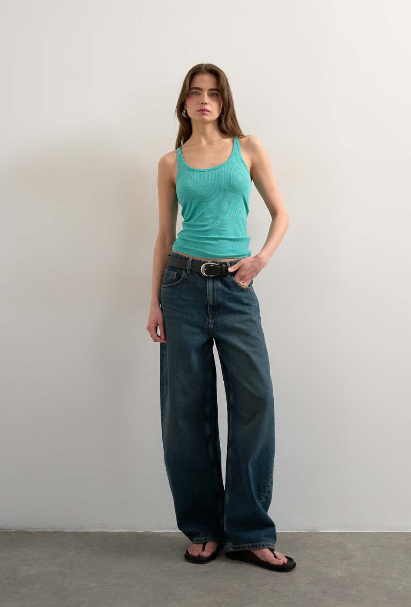 Topshop, Premium spaghetti strap scoop racer ves