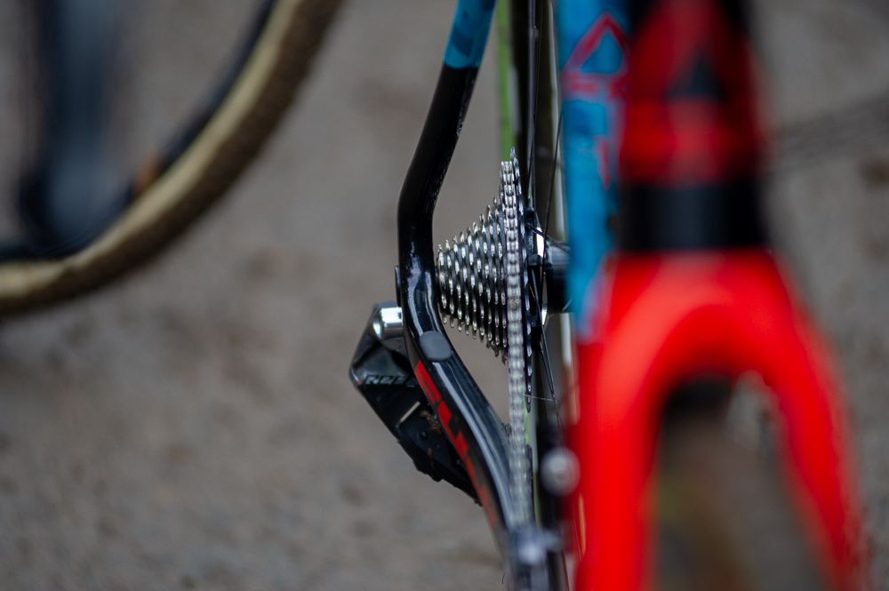 Curved chainstays on Jeremy Powers' Fuji
