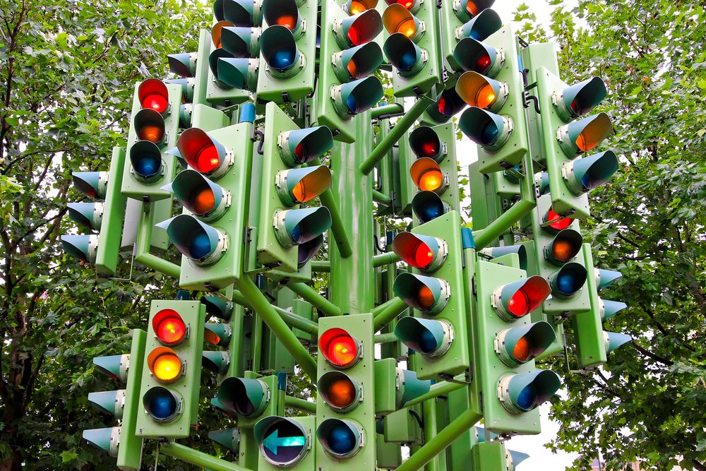 green traffic lights