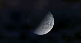 first quarter moon night sky september 2019