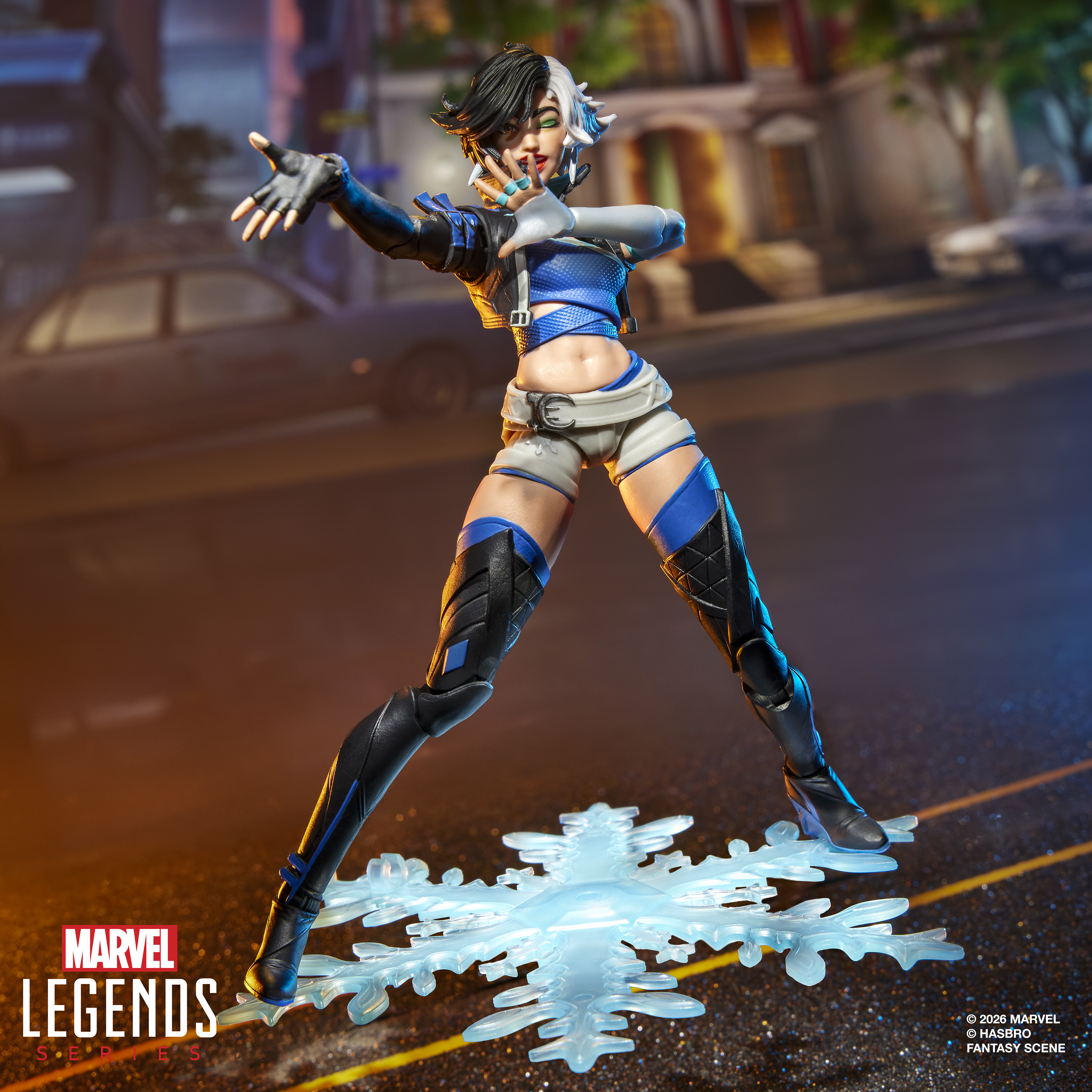 Marvel Rivals Luna action figure posed against a colorful background