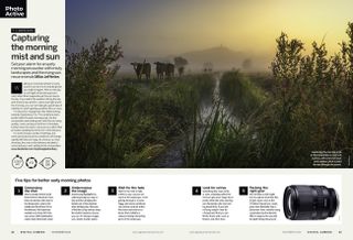 Project 7 of Photo Active section in Digital Camera issue 287, November 2024, about photographing misty landscapes