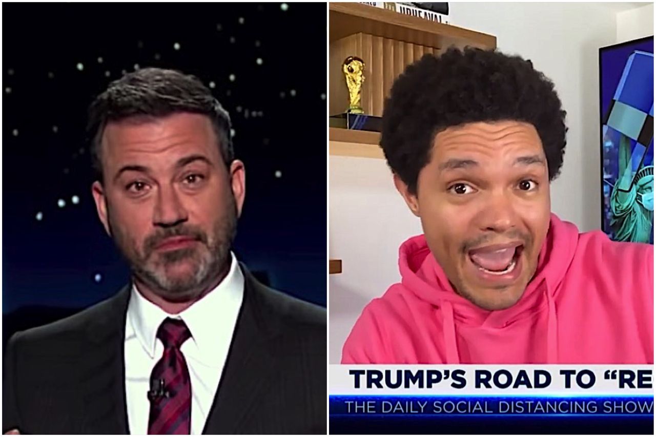 Jimmy Kimmel and Trevor Noah on Trumps post-COVID rallies