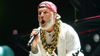 Fred Durst of Limp Bizkit onstage in 2023