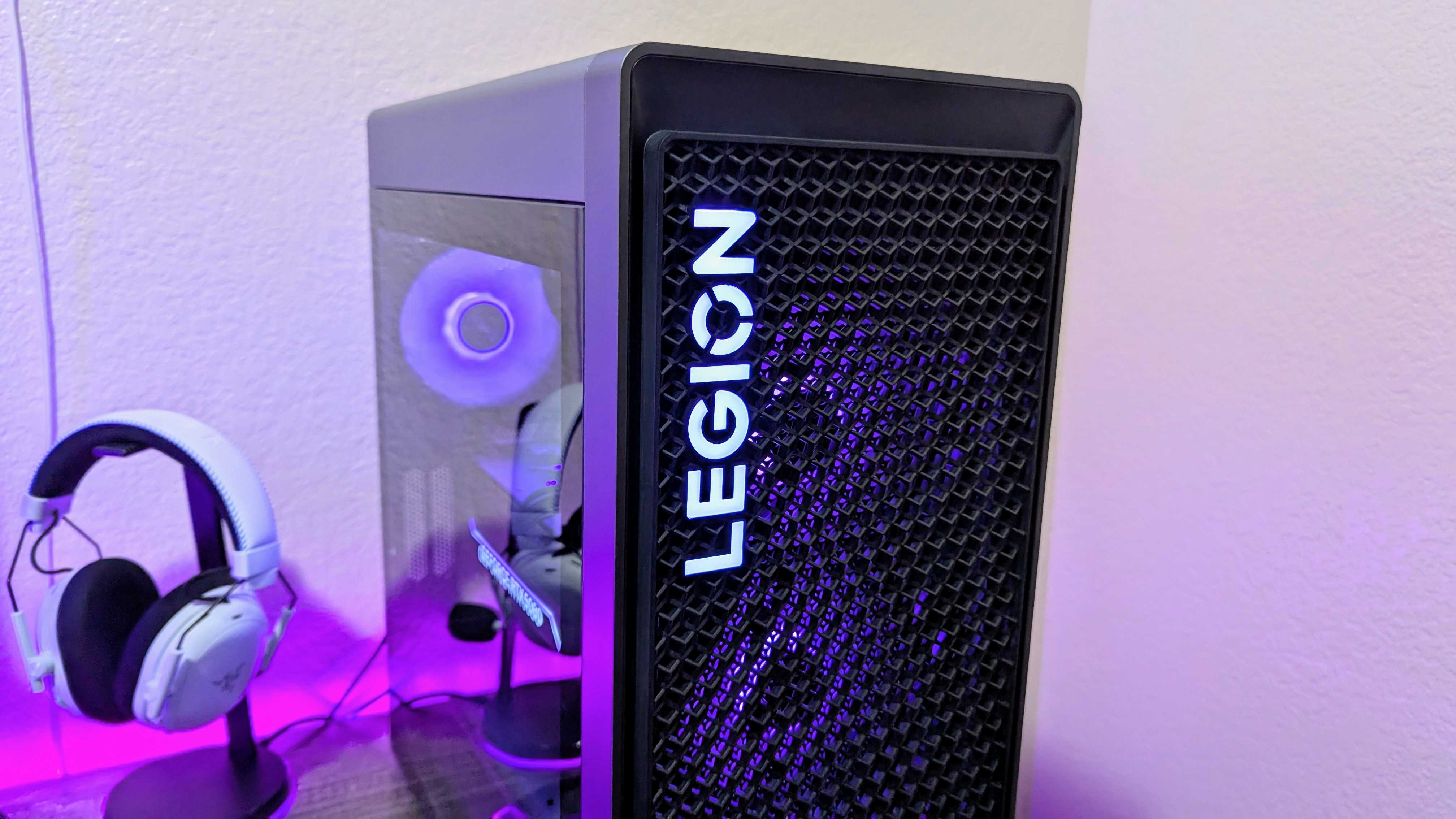 Image of the Lenovo Legion Tower 7i (Gen 10) gaming desktop.