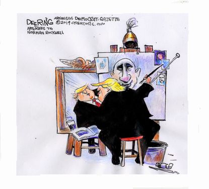 Political Cartoon U.S. Trump Self Portrait Putin
