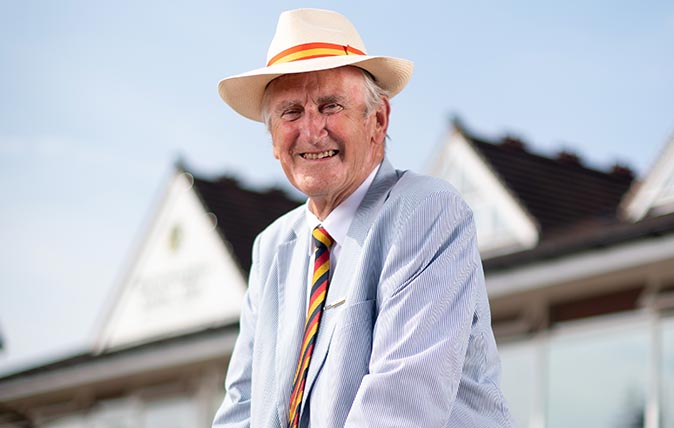 England Cricketer Ted Dexter at his local Cricket Club, Wolverhampton