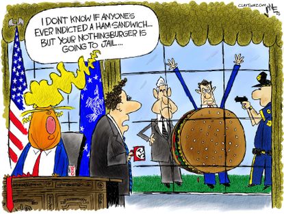 Political cartoon U.S. Trump Paul Manafort nothingburger