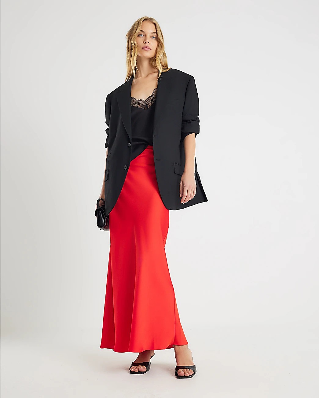 River Island, Satin Maxi Skirt