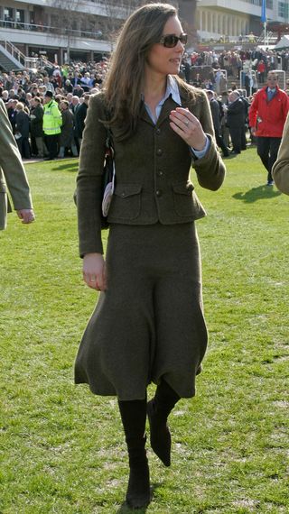 Kate Middleton attends day 1 of the Cheltenham Horse Racing Festival on March 13, 2007