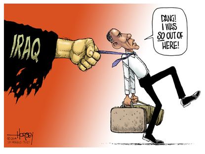Obama cartoon world Iraq