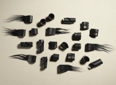 napkin rings with black hair