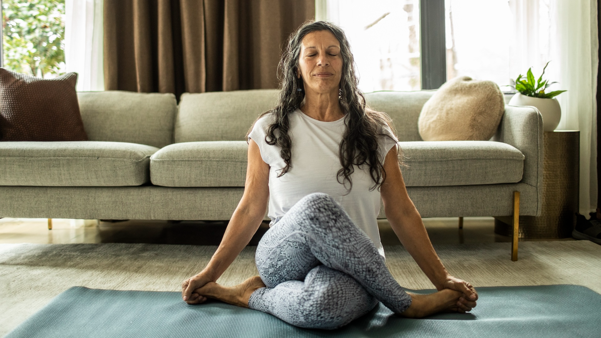 woman meditating