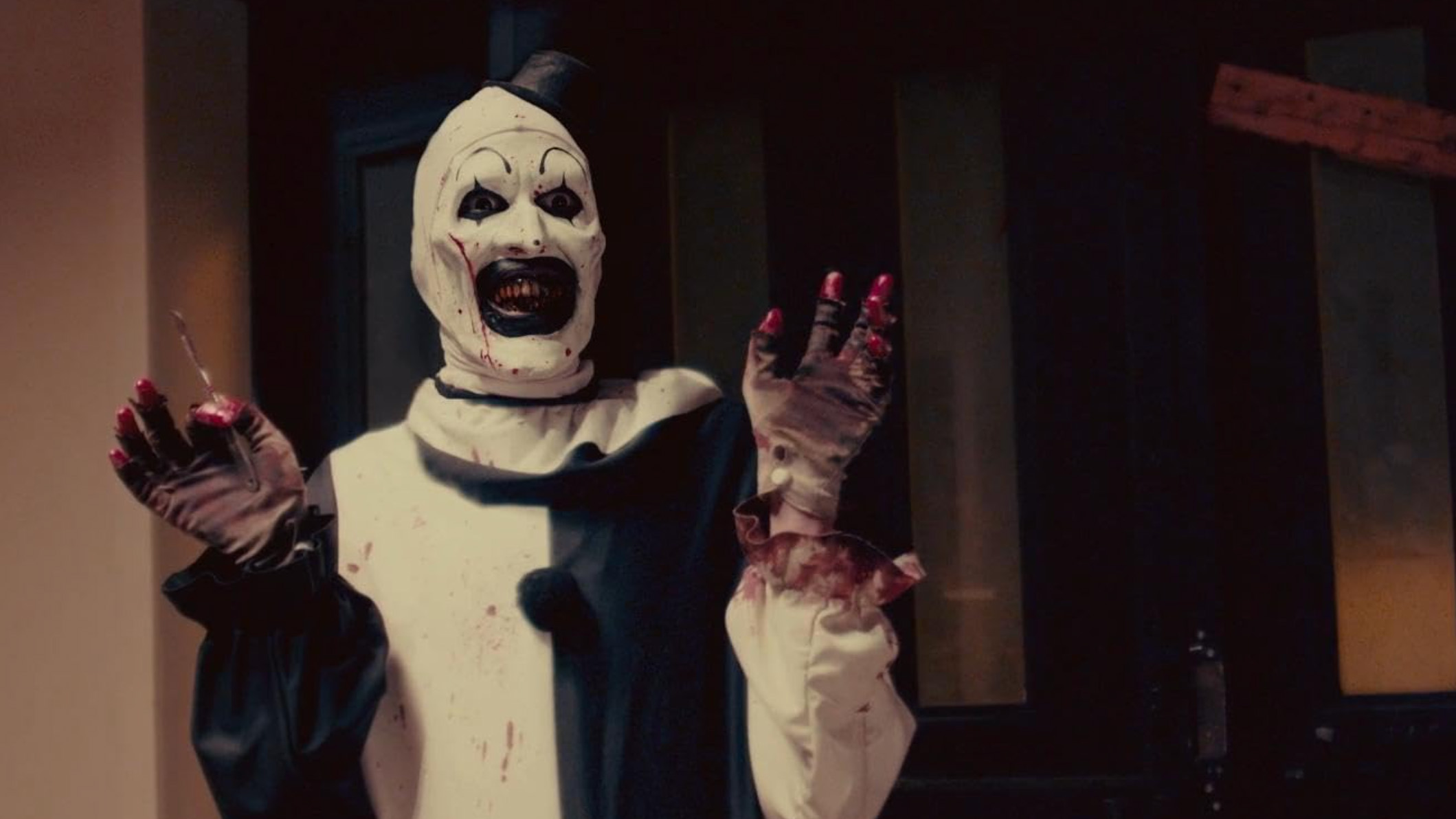David Howard Thornton as Art the Clown in Terrifier.