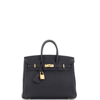 Birkin Handbag Noir Togo With Rose Gold Hardware 25